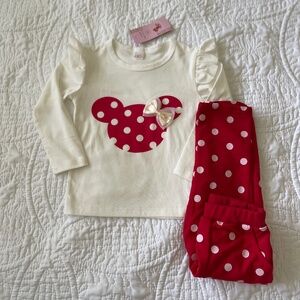 New with tag Mouse Outfit  Set Toddler size 90 - 2T